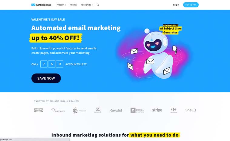 best email marketing platform (GetResponse)